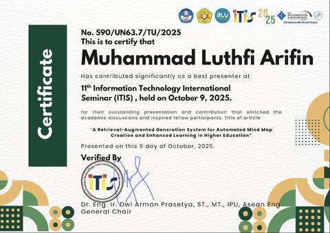 Best Presenter — ITIS 2025 (IEEE) — certificate